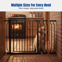 Adjustable Gate, Baby and Pet Barrier, Indoor No-Drill Stairway Fence