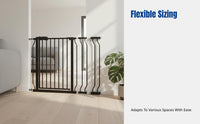 Adjustable Gate, Baby and Pet Barrier, Indoor No-Drill Stairway Fence