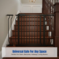 Adjustable Gate, Baby and Pet Barrier, Indoor No-Drill Stairway Fence