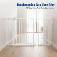 Adjustable Gate, Baby and Pet Barrier, Indoor No-Drill Stairway Fence