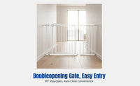 Adjustable Gate, Baby and Pet Barrier, Indoor No-Drill Stairway Fence