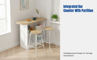 Small Apartment Bar Table, Nordic Partition Cabinet, Storage Shelf for Kitchen, Entryway