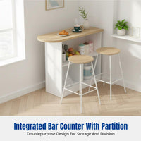 Small Apartment Bar Table, Nordic Partition Cabinet, Storage Shelf for Kitchen, Entryway