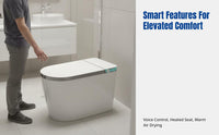 Smart Toilet, Automatic Bidet, Home, High Water Pressure, Large Seat, Warm Air