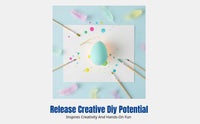 DIY Painting Easter Oval, Kids Hand-Painted Plastic Craft, Creative Holiday Hanging Decoration, Random Color, 7x10cm
