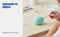 DIY Painting Easter Oval, Kids Hand-Painted Plastic Craft, Creative Holiday Hanging Decoration, Random Color, 7x10cm