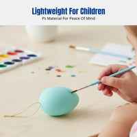 DIY Painting Easter Oval, Kids Hand-Painted Plastic Craft, Creative Holiday Hanging Decoration, Random Color, 7x10cm
