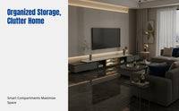Modern Minimalist TV Cabinet, Adjustable Storage Unit, Living Room Furniture, Small Space Solution, Luxury Design