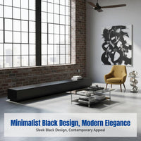 Black TV Stand, Storage Cabinet, Modern Living Room, Integrated Design, 2025, Coffee Table Set