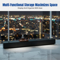 Black TV Stand, Storage Cabinet, Modern Living Room, Integrated Design, 2025, Coffee Table Set