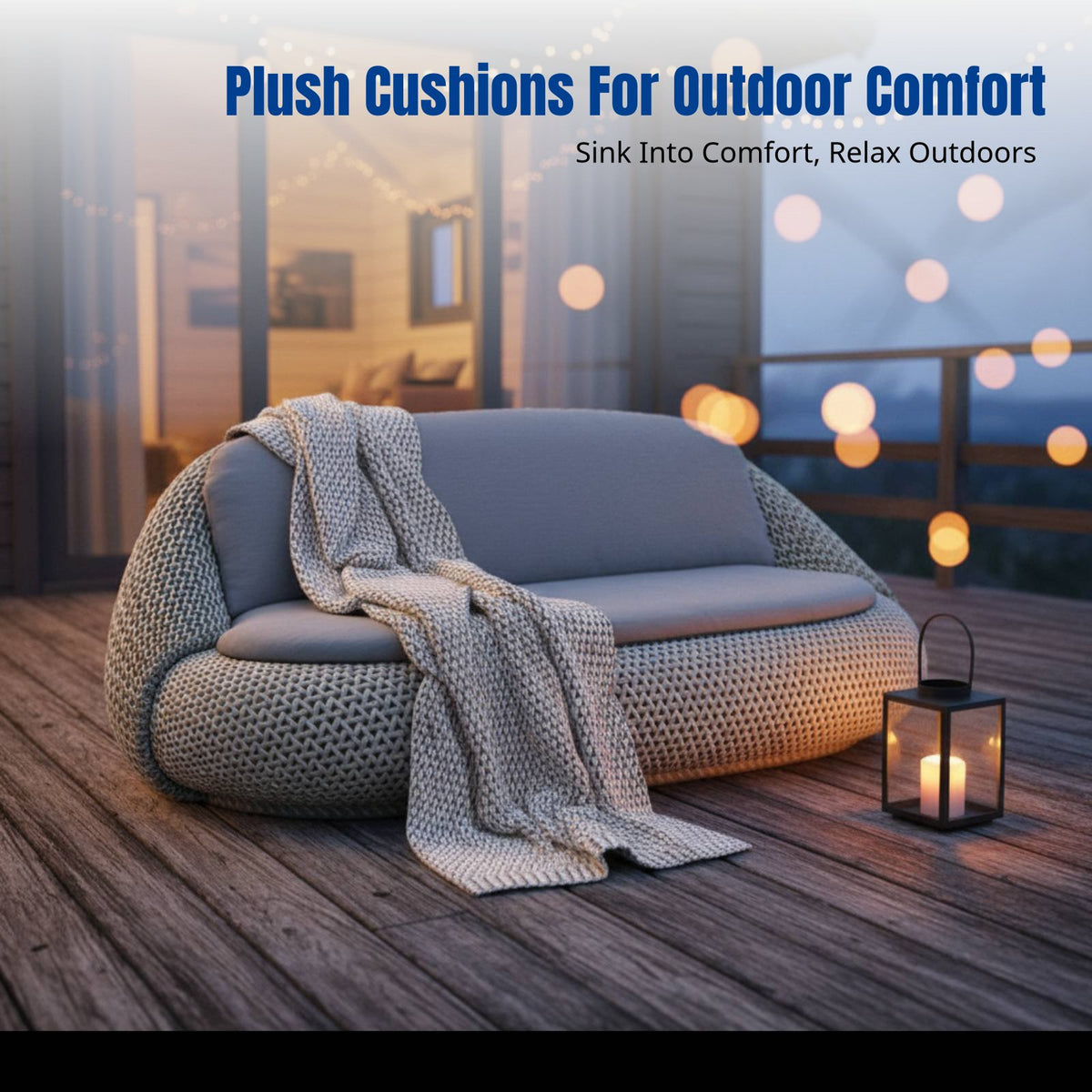 Outdoor Rattan Sofa Set, Aluminum Frame, Weatherproof, U-Shaped, Garden Furniture