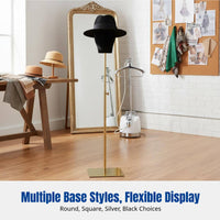 Plush Mannequin Head, Adjustable Hat Stand, Wig Display Holder, Jewelry Rack for Boutique
