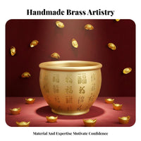 Brass Treasure Bowl, Incised Money Toad, Fortune Ashtray, Desktop decoration, Blessing Decor