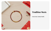 2026 Zodiac Red String Bracelet, Handmade Woven Eight Patron Buddha Bracelet, fortunate protective piece for Men Women partners Students