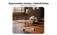 Fortune Blessing Bracelet, New Chinese design, Handmade Red chalcedony Imitation Yellow Crystal Jewelry