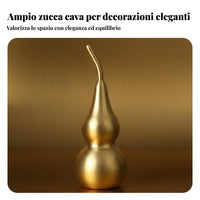 Brass Gourd Bagua Feng Shui Decor, Hollow Large Lucky Blessing Ornament