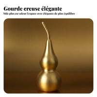 Brass Gourd Bagua Feng Shui Decor, Hollow Large Lucky Blessing Ornament