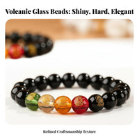 black stone Five Fortune Bracelet, Unisex, Carved fortunate Beads, Birthday Year, Oriental Accessory