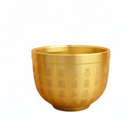 Brass Ashtray, Treasure Bowl, Engraved Fu, Gold Toad, Desktop Decor
