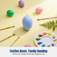 DIY Painting Easter Oval, Kids Hand-Painted Plastic Craft, Creative Holiday Hanging Decoration, Random Color, 7x10cm