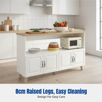 Kitchen Storage Rack, Multitier Floor Cabinet, Food Prep Table, Modern Organizer, Multi-Functional Cupboard