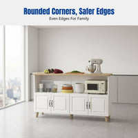 Kitchen Storage Rack, Multitier Floor Cabinet, Food Prep Table, Modern Organizer, Multi-Functional Cupboard
