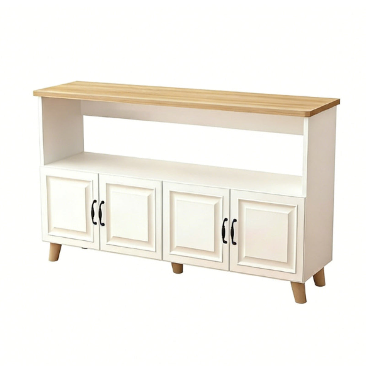 Kitchen Storage Rack, Multitier Floor Cabinet, Food Prep Table, Modern Organizer, Multi-Functional Cupboard