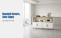 Kitchen Storage Rack, Multitier Floor Cabinet, Food Prep Table, Modern Organizer, Multi-Functional Cupboard
