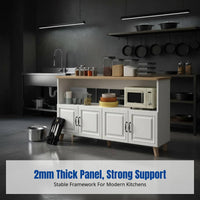 Kitchen Storage Rack, Multitier Floor Cabinet, Food Prep Table, Modern Organizer, Multi-Functional Cupboard