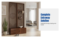 Multi-Purpose Partition Cabinet, Entryway Coat Rack, Shoe Storage Bench, Hallway Organizer, Modern Chinese Style