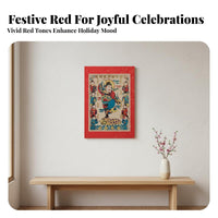 Yangjiabu Woodblock New Year Painting, 2026 Horse Year, Handmade Money Tree, Traditional Retro Holiday Decor