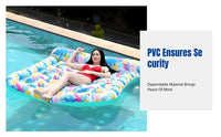 Inflatable Pool Float, Double Water Lounger, PVC Air Mattress, Exotic Print, Party, Random Design