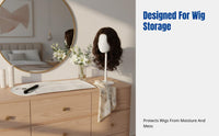 Nonwoven Wig Bag, PVC Dustproof Storage, Fastener, Multicolor, Hairpiece Packaging