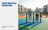 Outdoor Fitness Equipment for Seniors, Community Recreation Area Walking Machine, Durable Galvanized Steel, Multi-Design Exercise Path Equipment