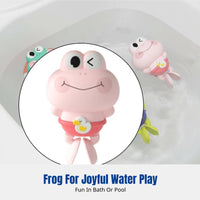 Wind-Up Frog Water Toy, Infant Bath & Pool Play, Colorful Swimming Toy for Babies, Random Delivery