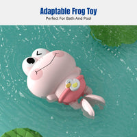 Wind-Up Frog Water Toy, Infant Bath & Pool Play, Colorful Swimming Toy for Babies, Random Delivery