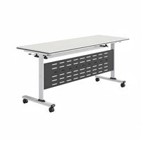Splicing Desk with Casters, Folding Training Table and Chair, Office Meeting Room Furniture