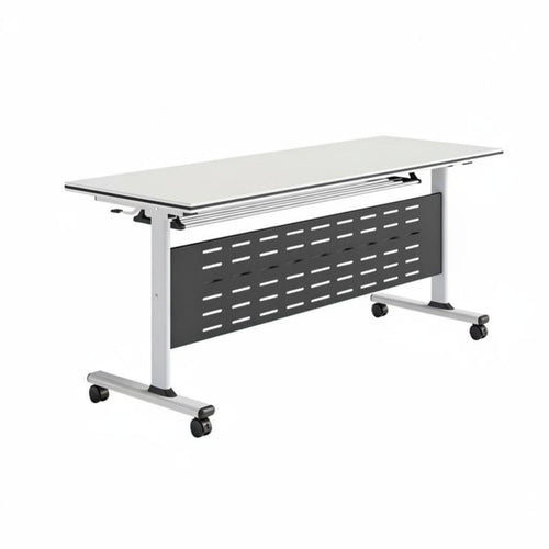 Splicing Desk with Casters, Folding Training Table and Chair, Office Meeting Room Furniture