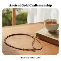 Adjustable Braided Necklace Cord Colorfast Handmade Pendant Hanging Rope Gold Chinese Knotting Cord for DIY Crafters