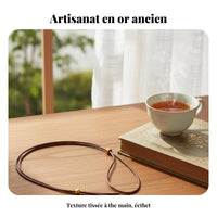 Adjustable Braided Necklace Cord Colorfast Handmade Pendant Hanging Rope Gold Chinese Knotting Cord for DIY Crafters