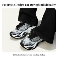 Mecha Dad shoes, Heterochromatic feline gaze, Thick Sole, Unisex, Original Design, Height Increasing