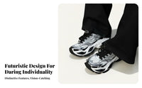 Mecha Dad shoes, Heterochromatic feline gaze, Thick Sole, Unisex, Original Design, Height Increasing