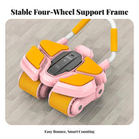 Ab Wheel, Four-Wheel Automatic Recoil, Smart Counting, Ergonomic, Multi-Mode Fitness, Men's