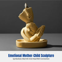 Backflow Incense Burner, Hug Woman Ceramic Sculpture, Creative Gift Set, Arabic Home Accent