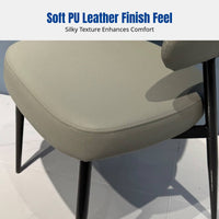 Italian Designer Dining Chair, Modern Minimalist Upholstered, Leather, Metal Frame, Restaurant, Reception, Lounge
