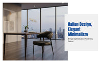 Italian Designer Dining Chair, Modern Minimalist Upholstered, Leather, Metal Frame, Restaurant, Reception, Lounge