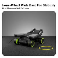 Multi-Functional Ab Wheel, Four-Wheel Stability, Automatic Rebound, Home Fitness, Slimming Device