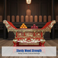 Altar Table, Solid Wood, Hand-Carved, Gilded, Temple, Ancestral Ceremony