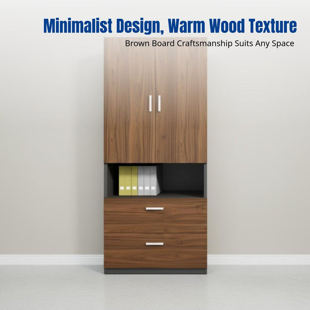 Wooden Filing Cabinet, Storage Shelf, Office Storage Cabinet, Floor Standing Shelving Unit, Modern Minimalist Board Furniture