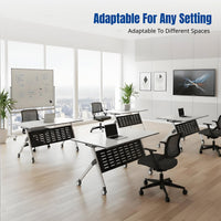 Mobile Adjustable Training Table, Folding Conference Desk, Modern Minimalist Office Table
